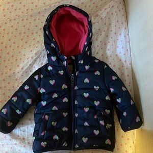 Navy blue little girls  Carters puffer Jacket